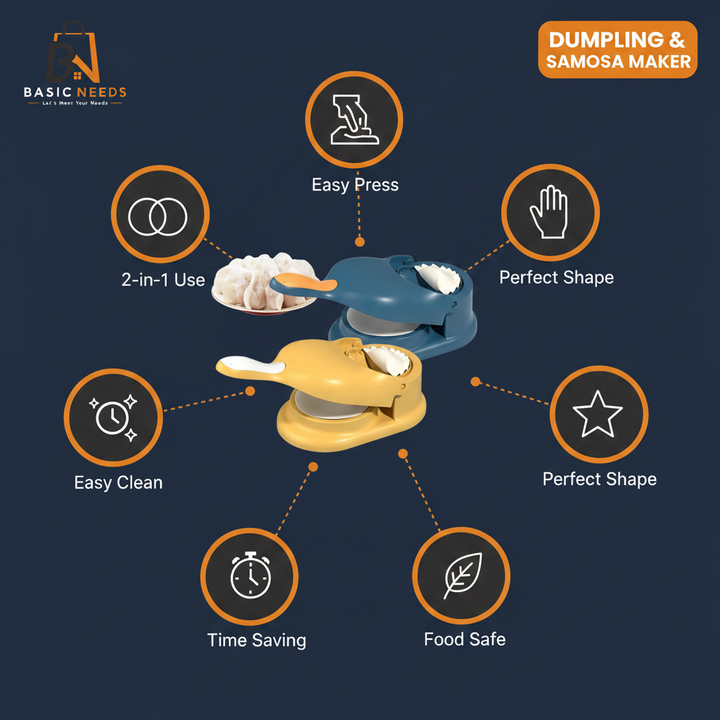 Dumpling Samosa Maker Infographic