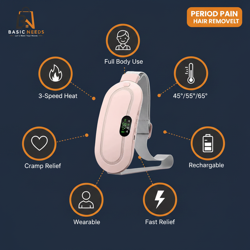 Period Pain Relief Belt Infographic