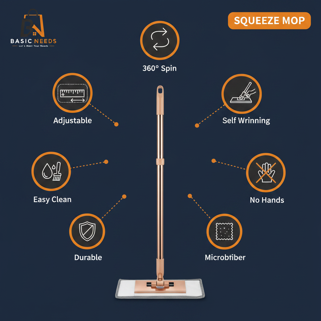 Squeeze Mop Infographic